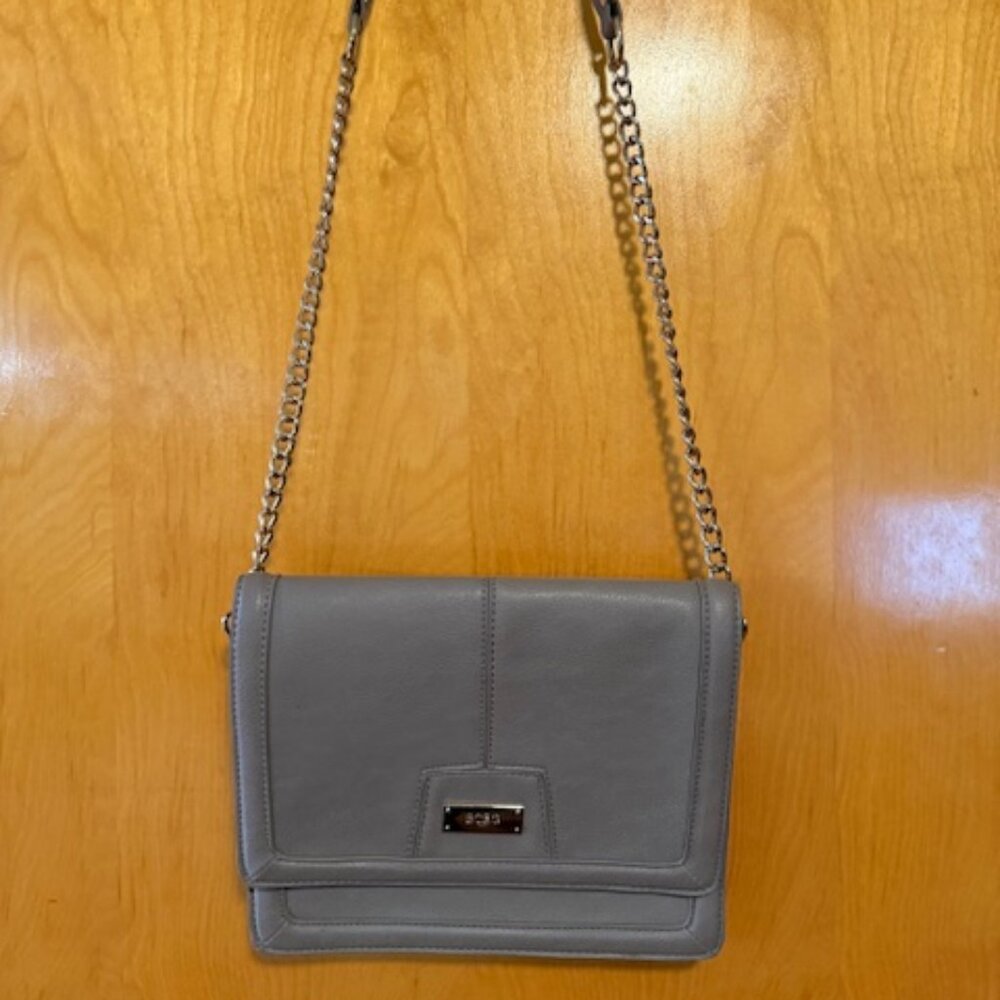 BCBG Grey Envelope Shoulder Bag